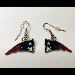 NFL New England Patriots Logo FishHook Earrings